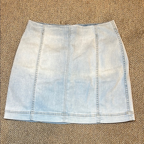 Wild Fable Light Wash Denim Mini Skirt - Picture 1 of 5